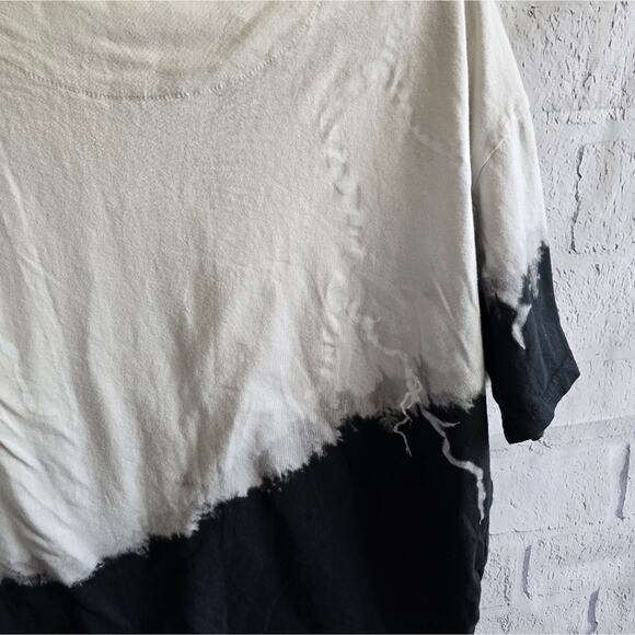 BoohooMAN REWORKED Homme Skull Graphic Bleached Shirt Black And White Men's XS - Picture 6 of 12